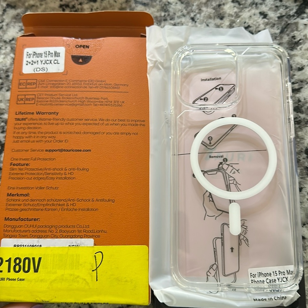 NWT iPhone pro max clear case MagSafe with 2 glass protectors and camera